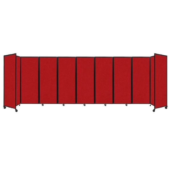 Room Divider 360 Folding Portable Partition 25' x 7'6" Red Fabric